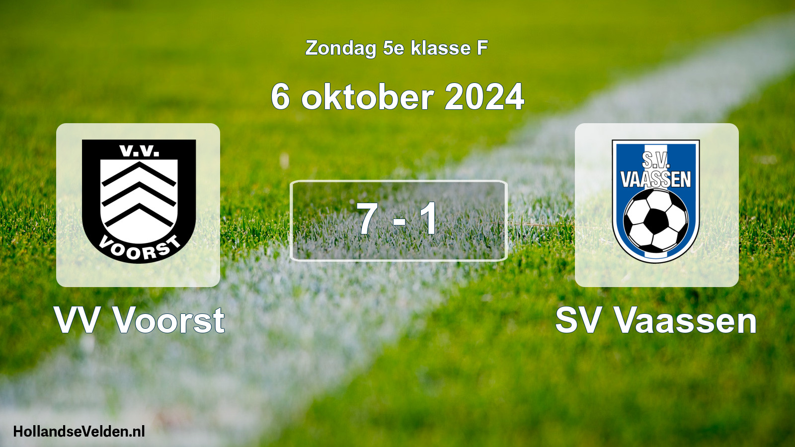 Total number of matches played: VV Voorst - SV Vaassen 7 - 1 (6 October 2024)
