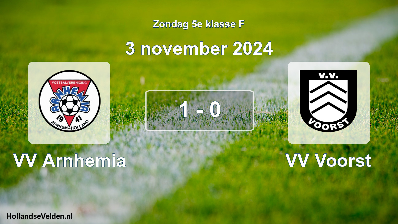 Total number of matches played: VV Arnhemia - VV Voorst 1 - 0 (3 November 2024)