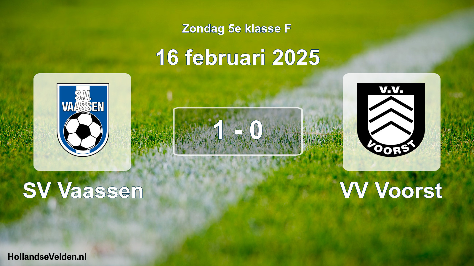 Total number of matches played: SV Vaassen - VV Voorst 1 - 0 (16 February 2025)