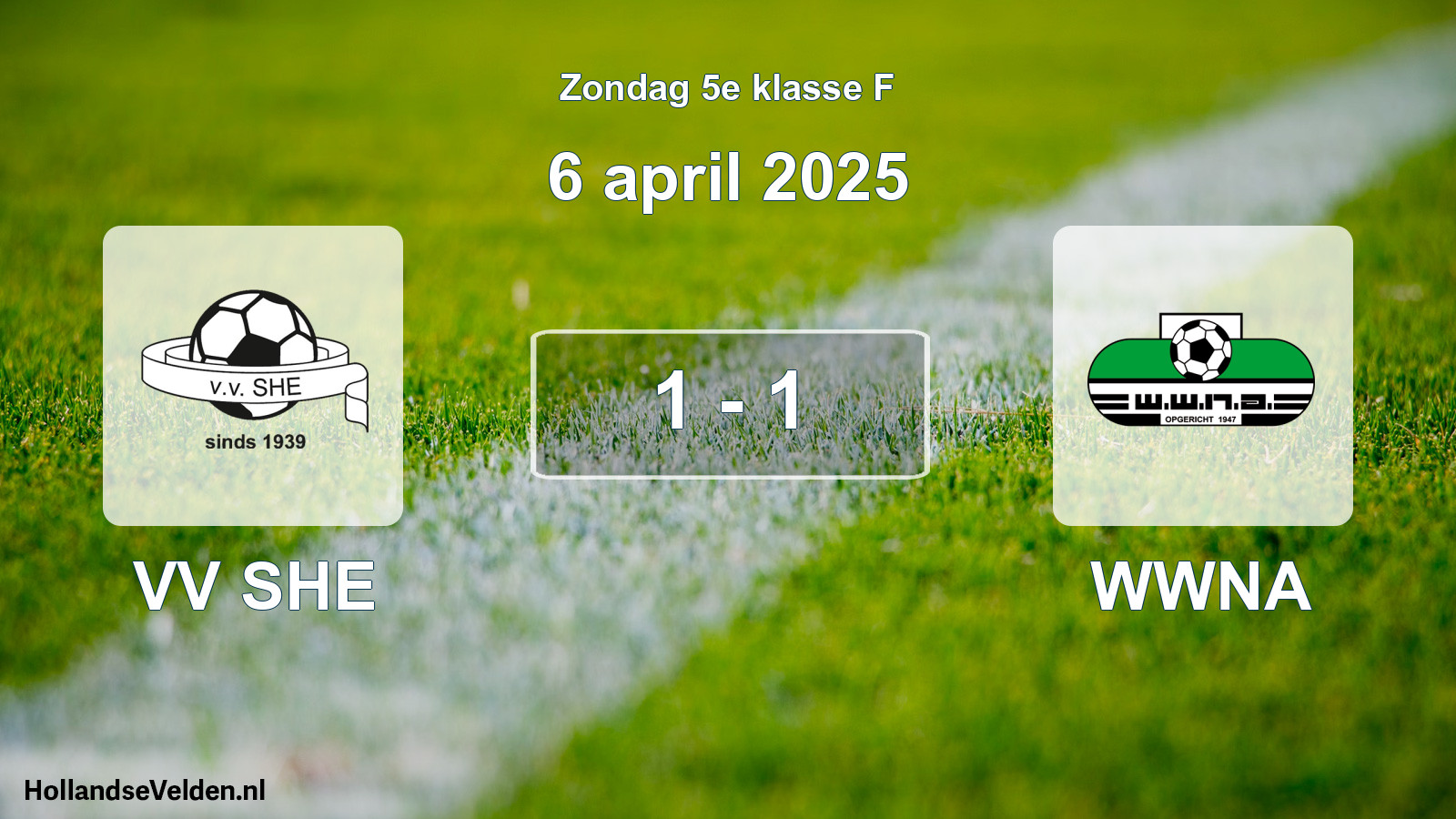 Total number of matches played: VV SHE - WWNA 1 - 1 (6 April 2025)