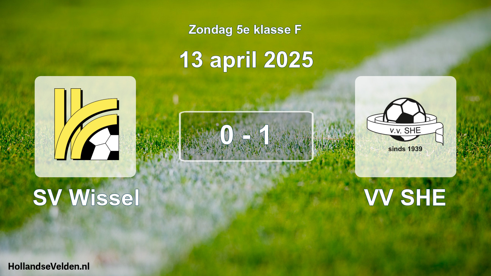 Total number of matches played: SV Wissel - VV SHE 0 - 1 (13 April 2025)