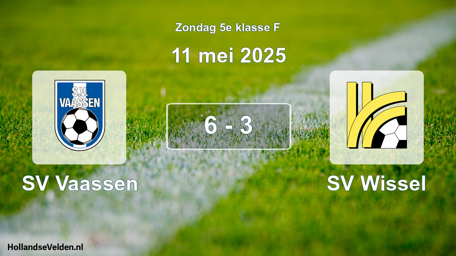Total number of matches played: SV Vaassen - SV Wissel 6 - 3 (11 May 2025)