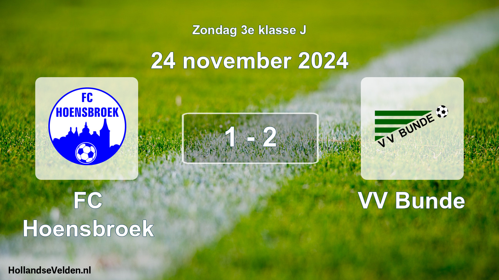 Total number of matches played: FC Hoensbroek - VV Bunde 1 - 2 (24 November 2024)