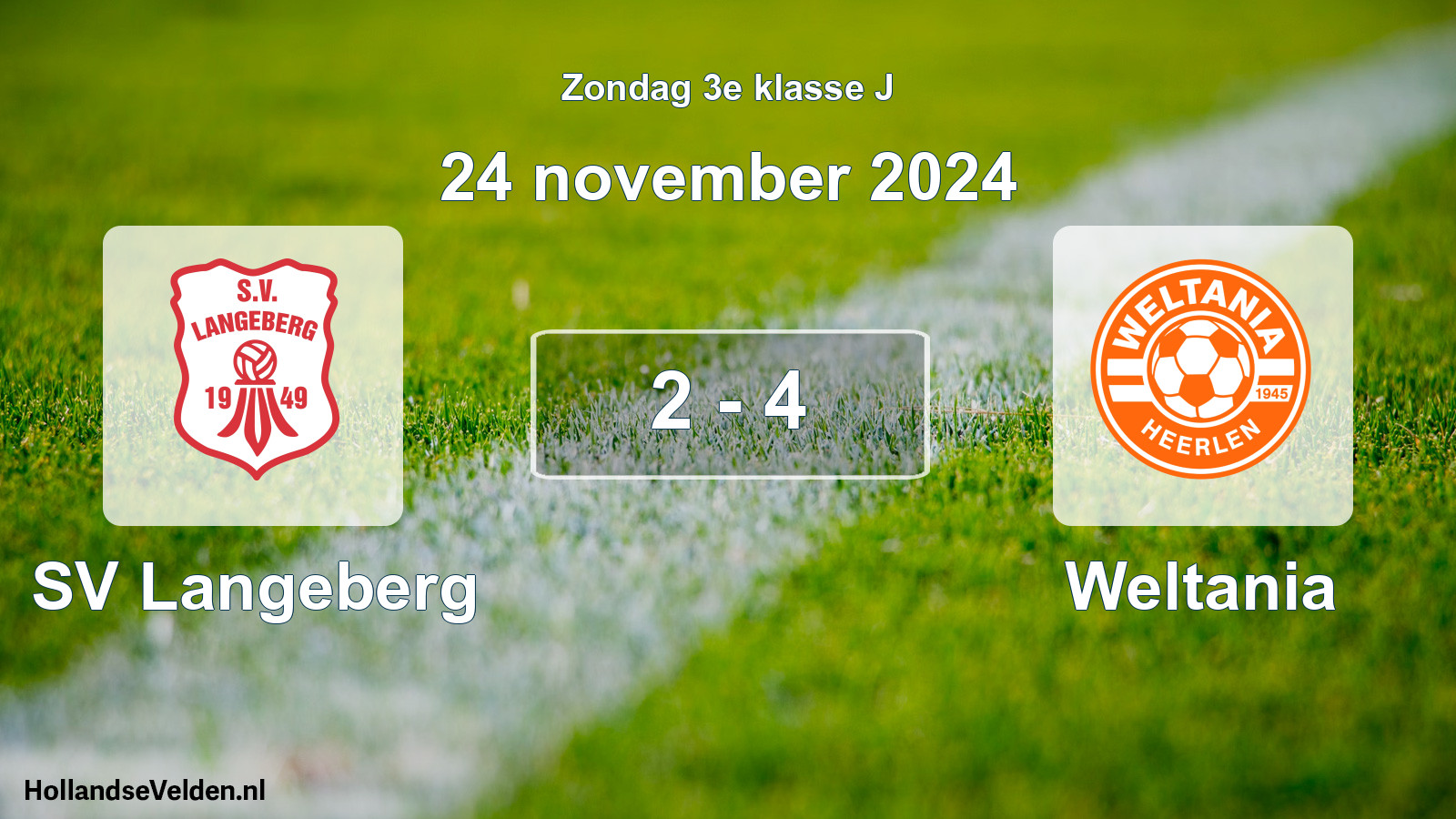 Total number of matches played: SV Langeberg - Weltania 2 - 4 (24 November 2024)