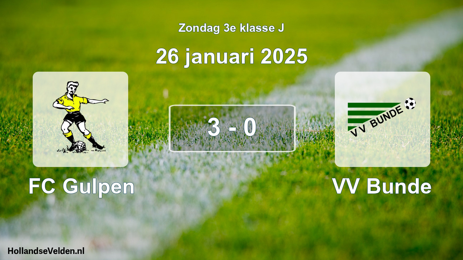 Total number of matches played: FC Gulpen - VV Bunde 3 - 0 (26 January 2025)
