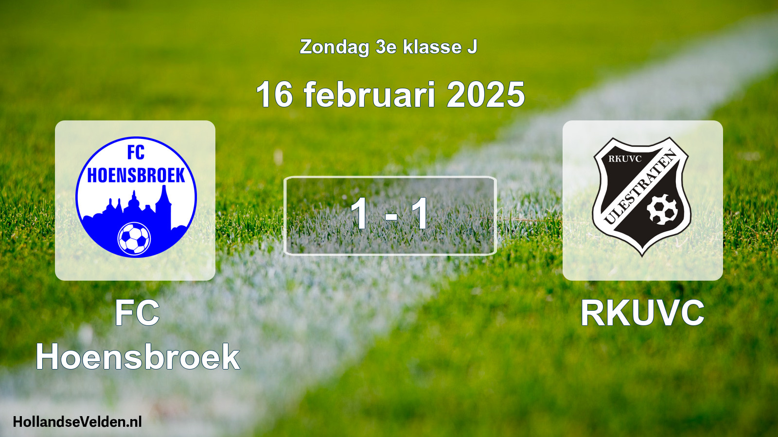 Total number of matches played: FC Hoensbroek - RKUVC 1 - 1 (16 February 2025)