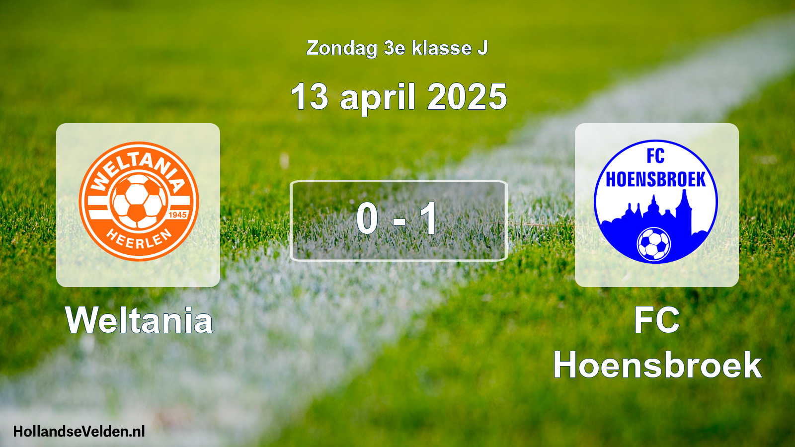 Total number of matches played: Weltania - FC Hoensbroek 0 - 1 (13 April 2025)
