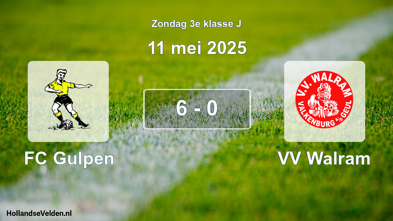 Total number of matches played: FC Gulpen - VV Walram 6 - 0 (11 May 2025)