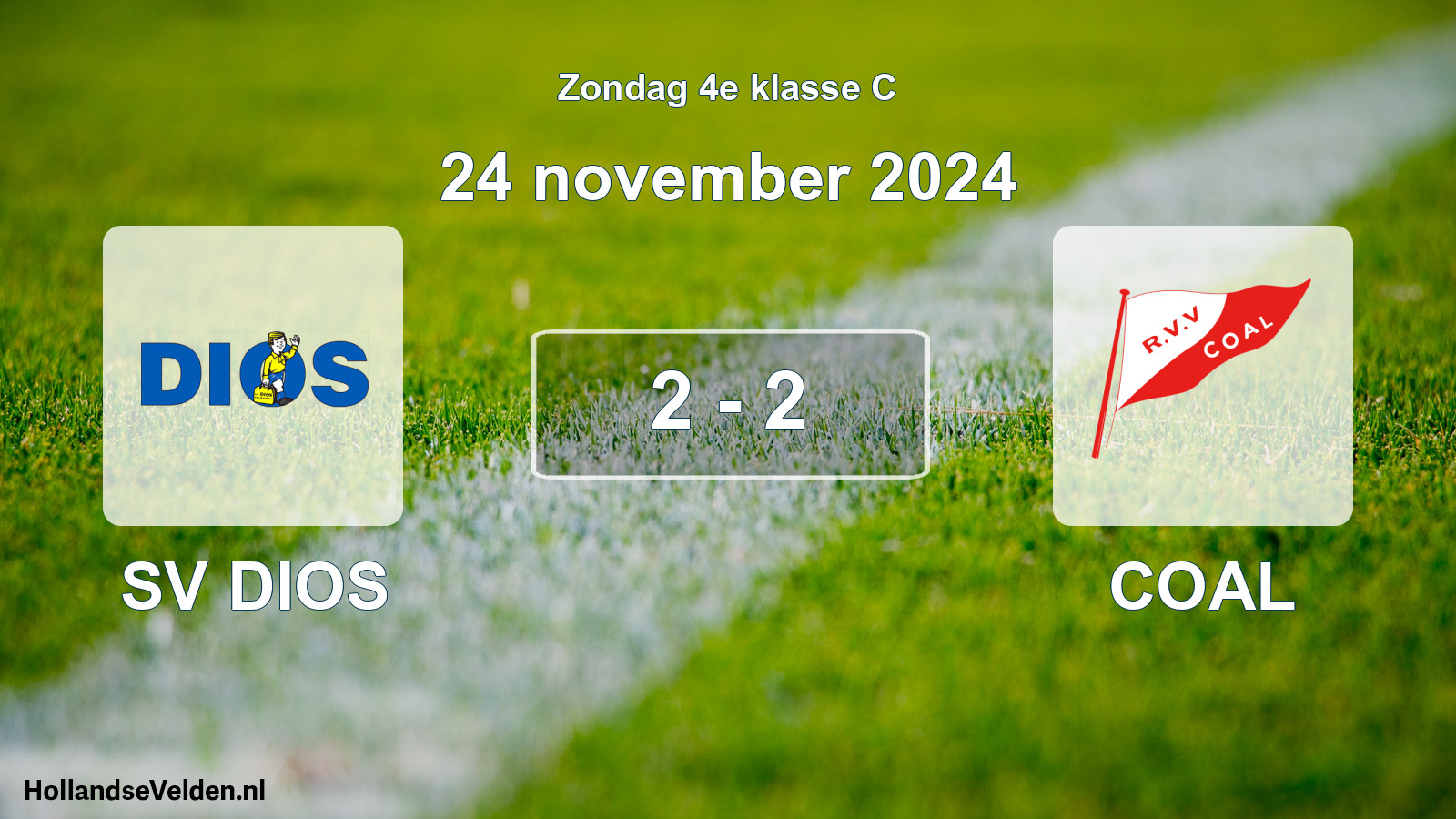 Total number of matches played: SV DIOS - COAL 2 - 2 (24 November 2024)
