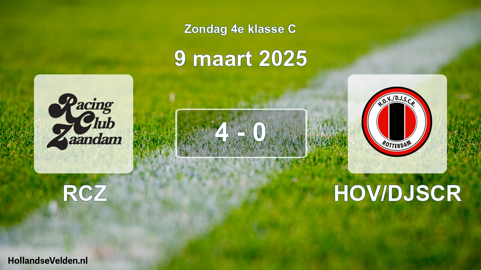Total number of matches played: RCZ - HOV/DJSCR 4 - 0 (9 March 2025)