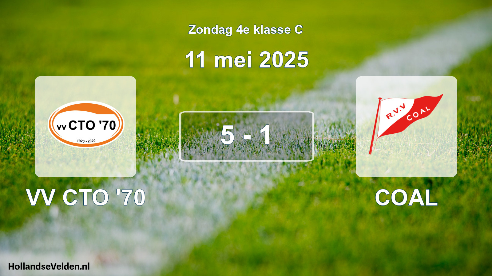 Total number of matches played: VV CTO '70 - COAL 5 - 1 (11 May 2025)
