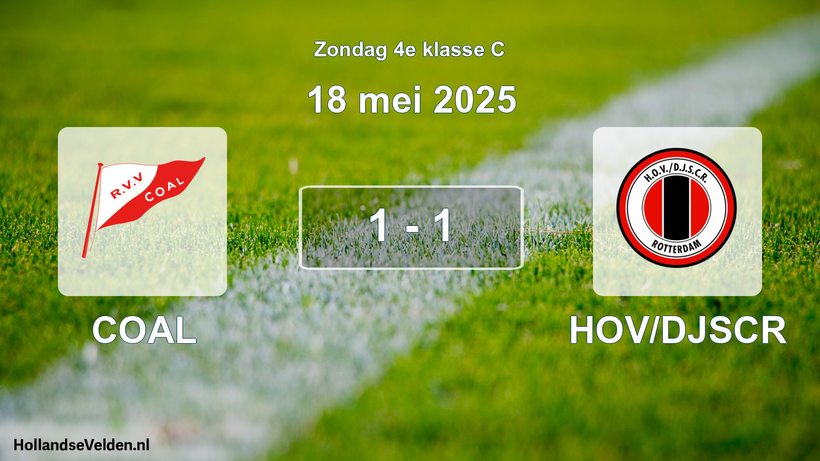 Total number of matches played: COAL - HOV/DJSCR 1 - 1 (18 May 2025)
