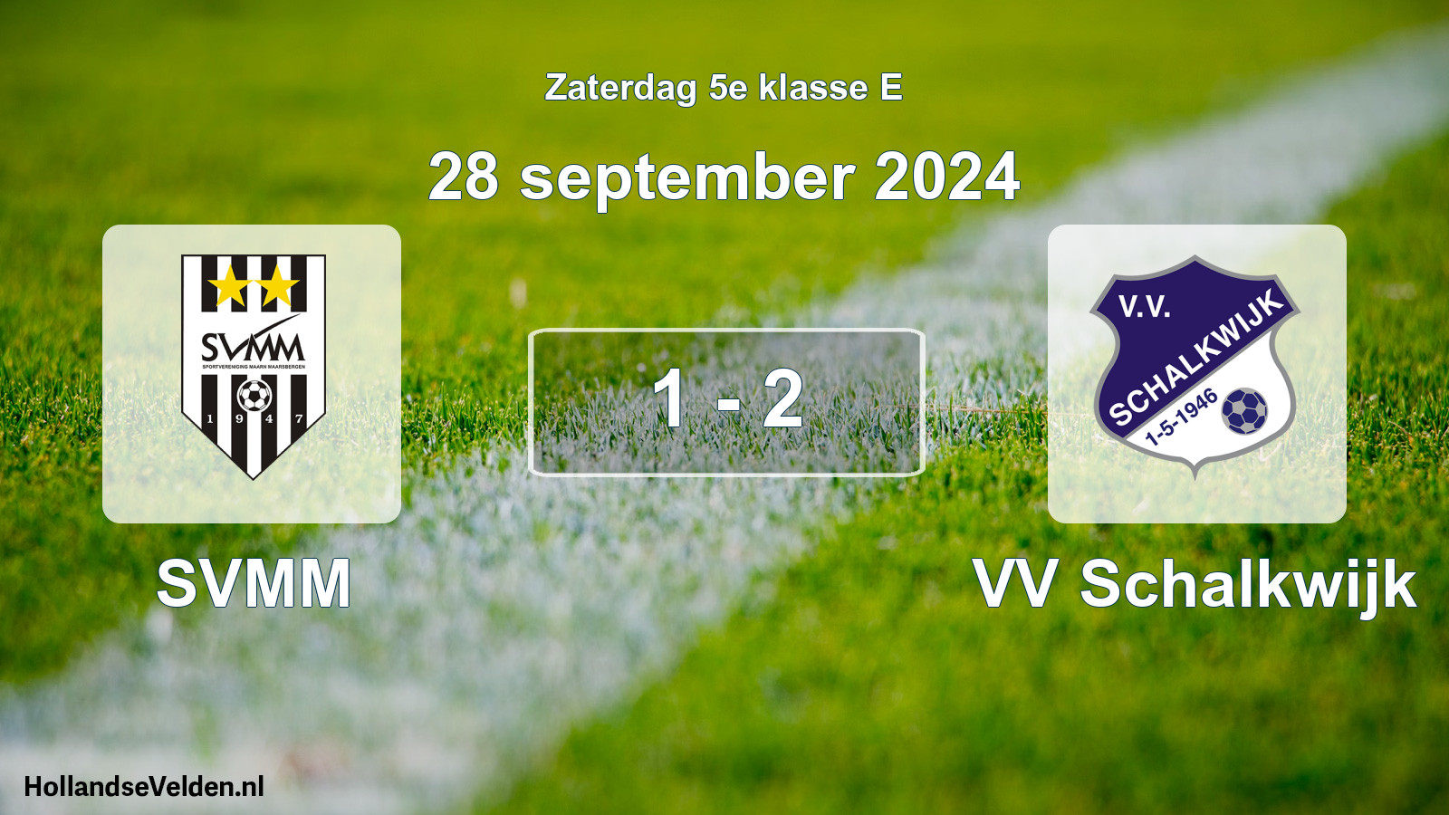 Total number of matches played: SVMM - VV Schalkwijk 1 - 2 (28 September 2024)