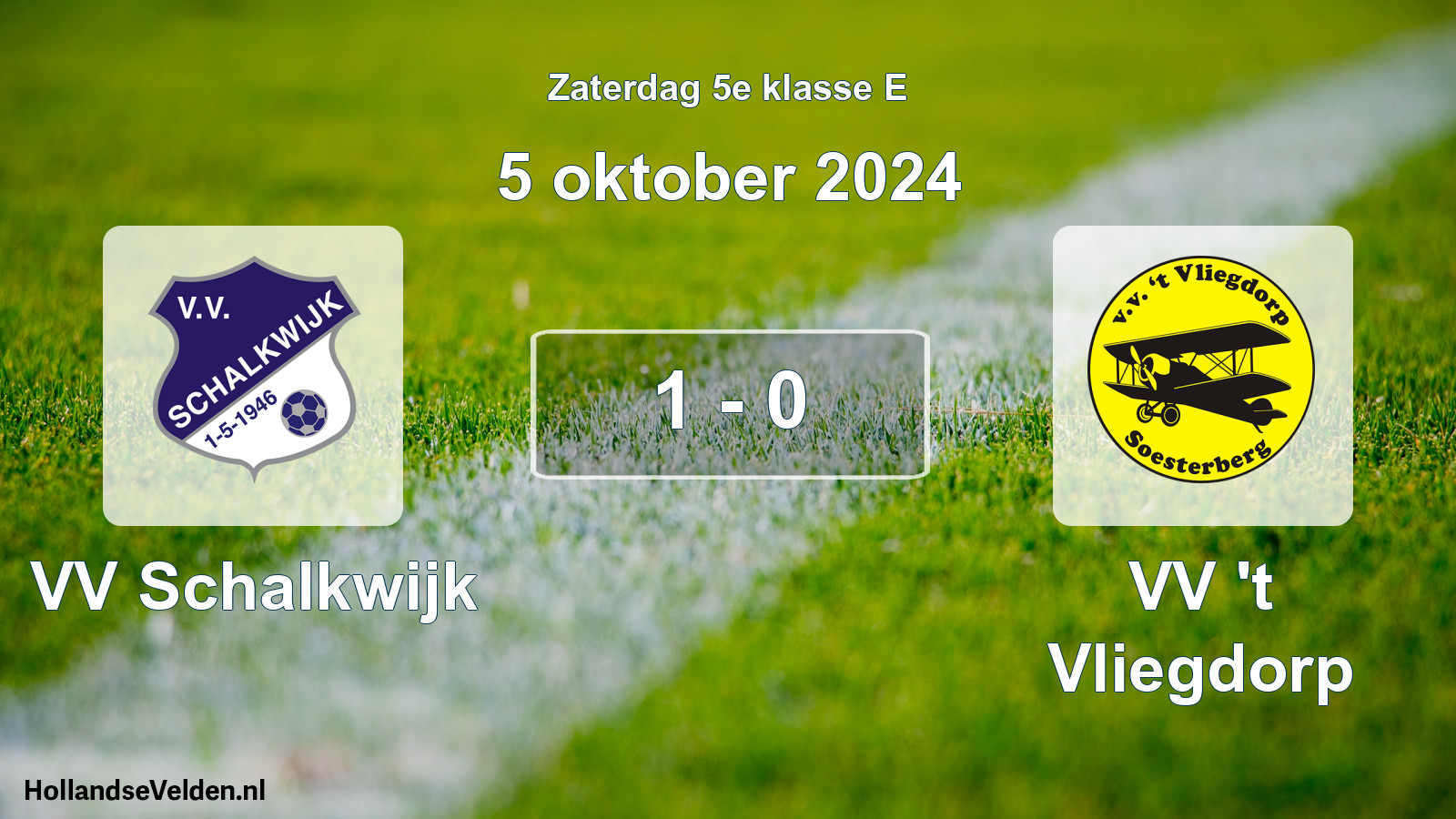 Total number of matches played: VV Schalkwijk - VV 't Vliegdorp 1 - 0 (5 October 2024)
