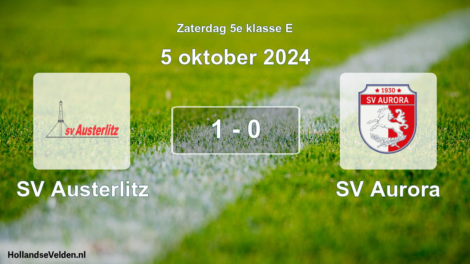Total number of matches played: SV Austerlitz - SV Aurora 1 - 0 (5 October 2024)