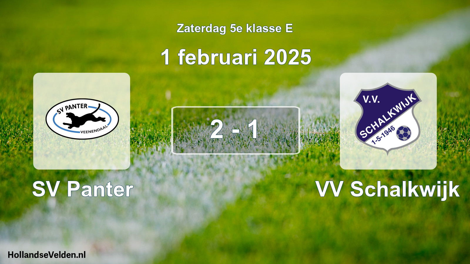 Total number of matches played: SV Panter - VV Schalkwijk 2 - 1 (1 February 2025)