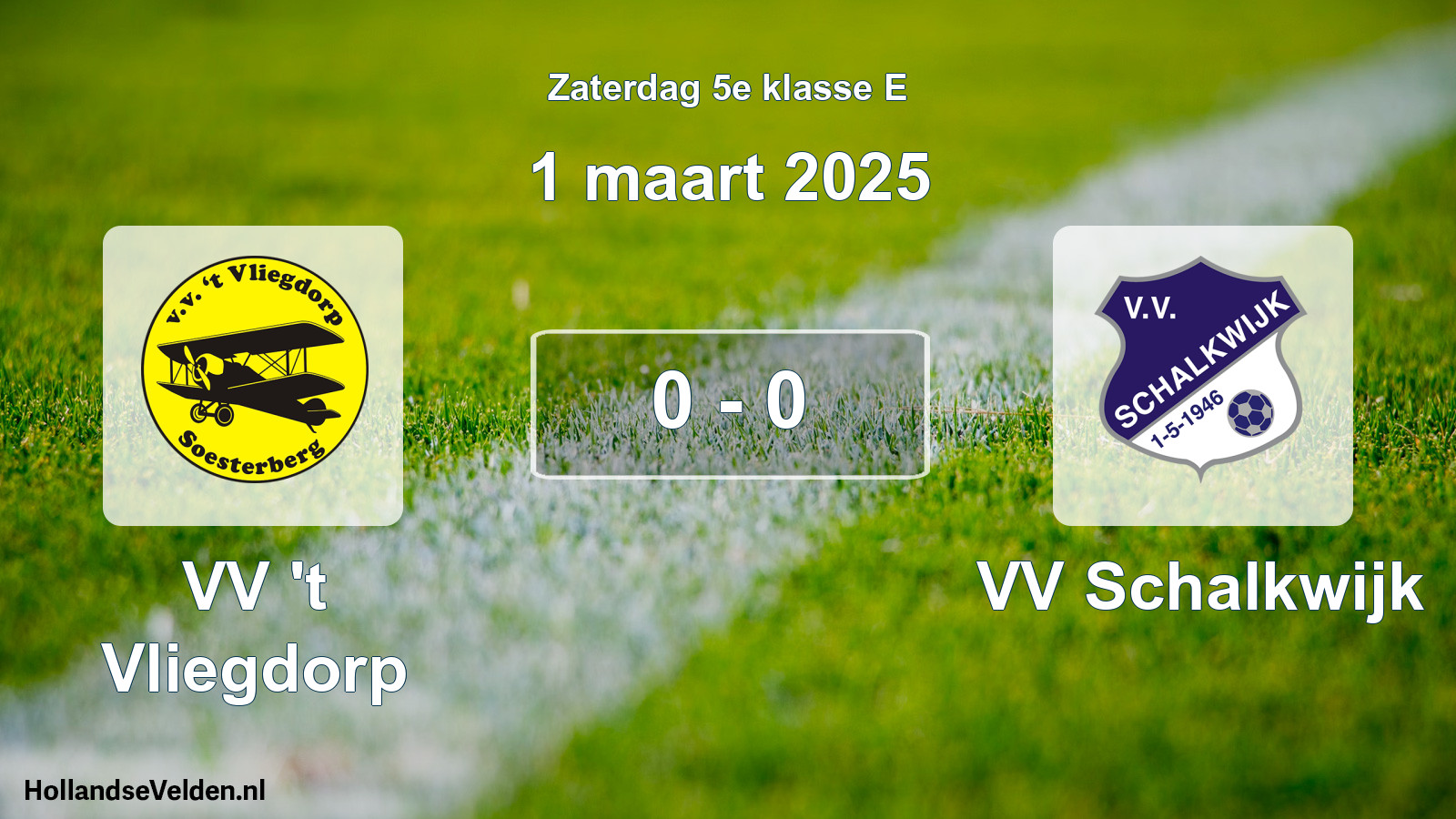 Total number of matches played: VV 't Vliegdorp - VV Schalkwijk 0 - 0 (1 March 2025)
