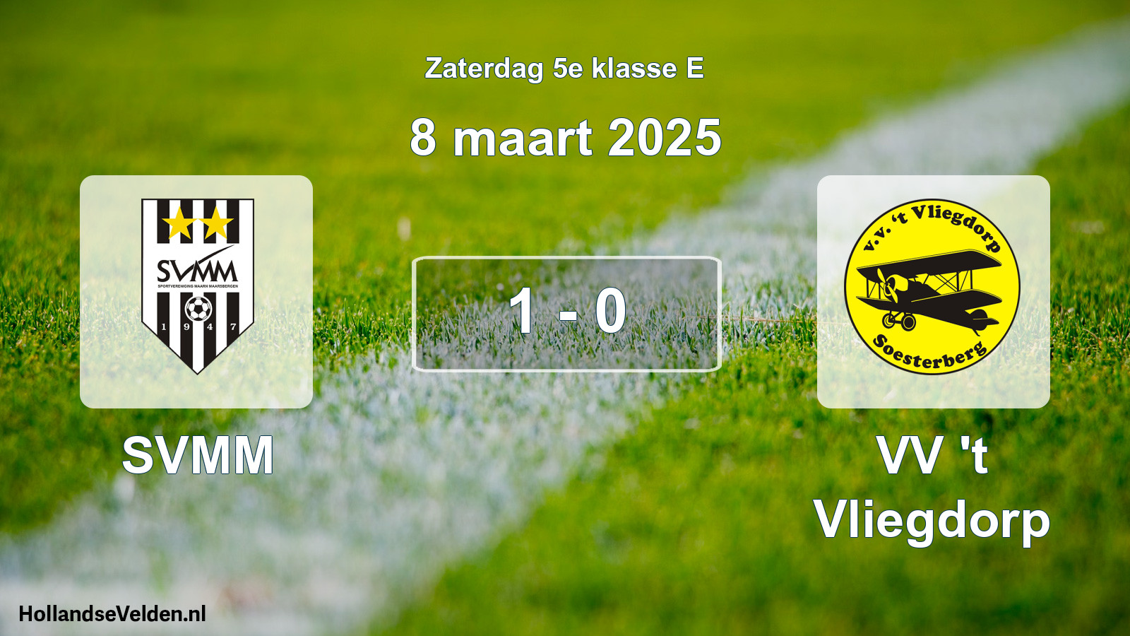 Total number of matches played: SVMM - VV 't Vliegdorp 1 - 0 (8 March 2025)