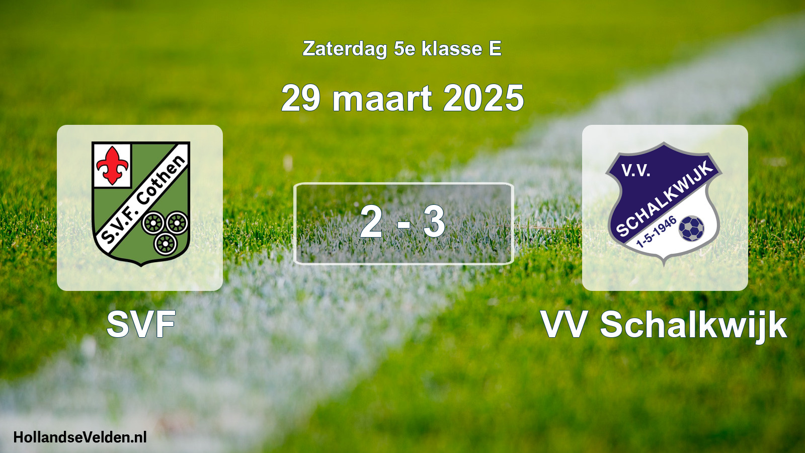 Total number of matches played: SVF - VV Schalkwijk 2 - 3 (29 March 2025)