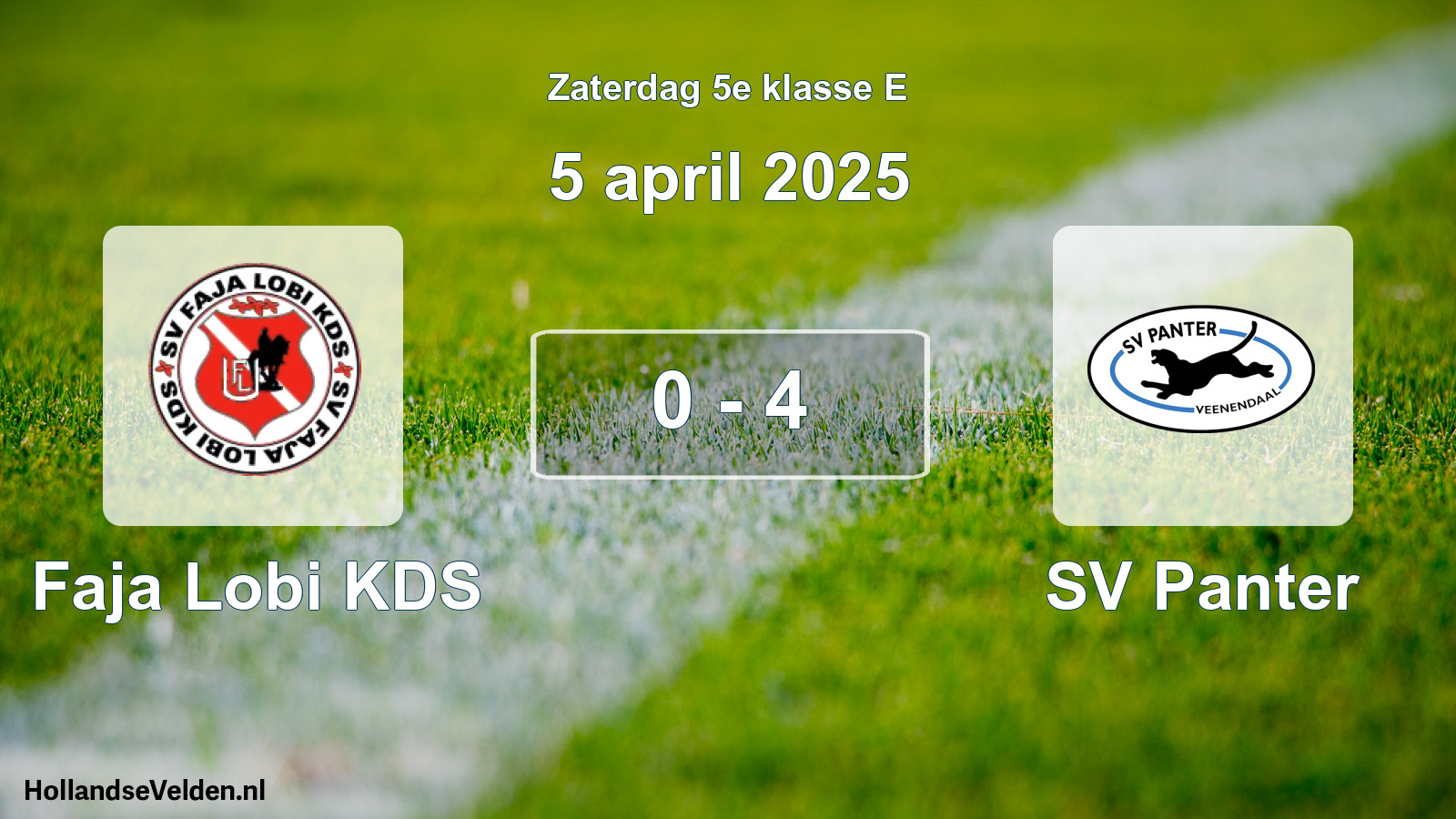 Total number of matches played: Faja Lobi KDS - SV Panter 0 - 4 (5 April 2025)