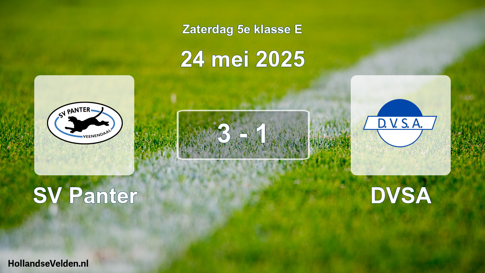 Total number of matches played: SV Panter - DVSA 3 - 1 (24 May 2025)