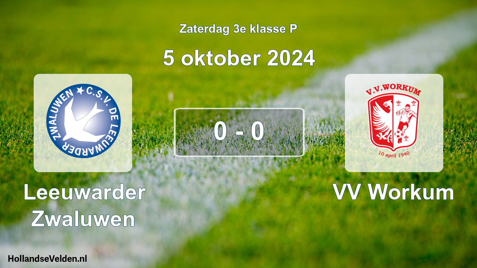 Total number of matches played: Leeuwarder Zwaluwen - VV Workum 0 - 0 (5 October 2024)