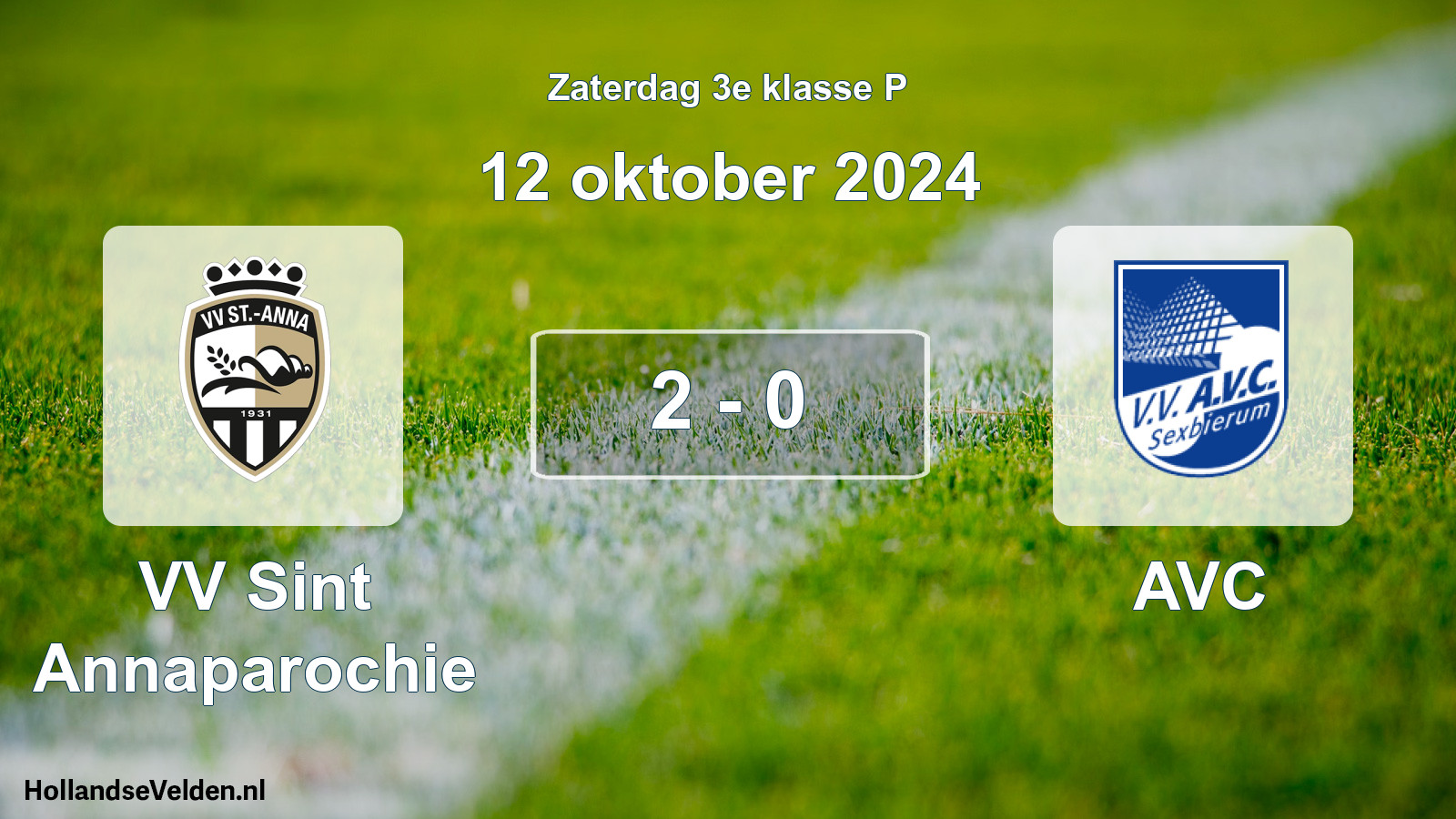 Total number of matches played: VV Sint Annaparochie - AVC 2 - 0 (12 October 2024)
