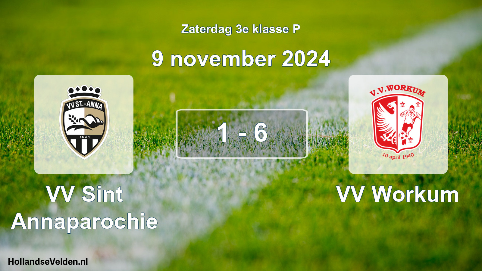 Total number of matches played: VV Sint Annaparochie - VV Workum 1 - 6 (9 November 2024)