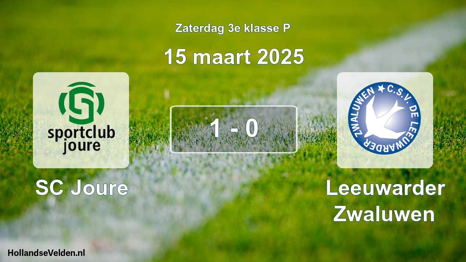Total number of matches played: SC Joure - Leeuwarder Zwaluwen 1 - 0 (15 March 2025)