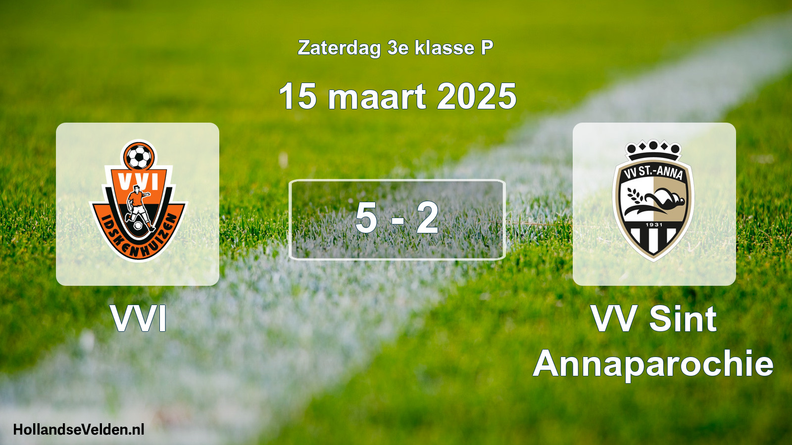 Total number of matches played: VVI - VV Sint Annaparochie 5 - 2 (15 March 2025)