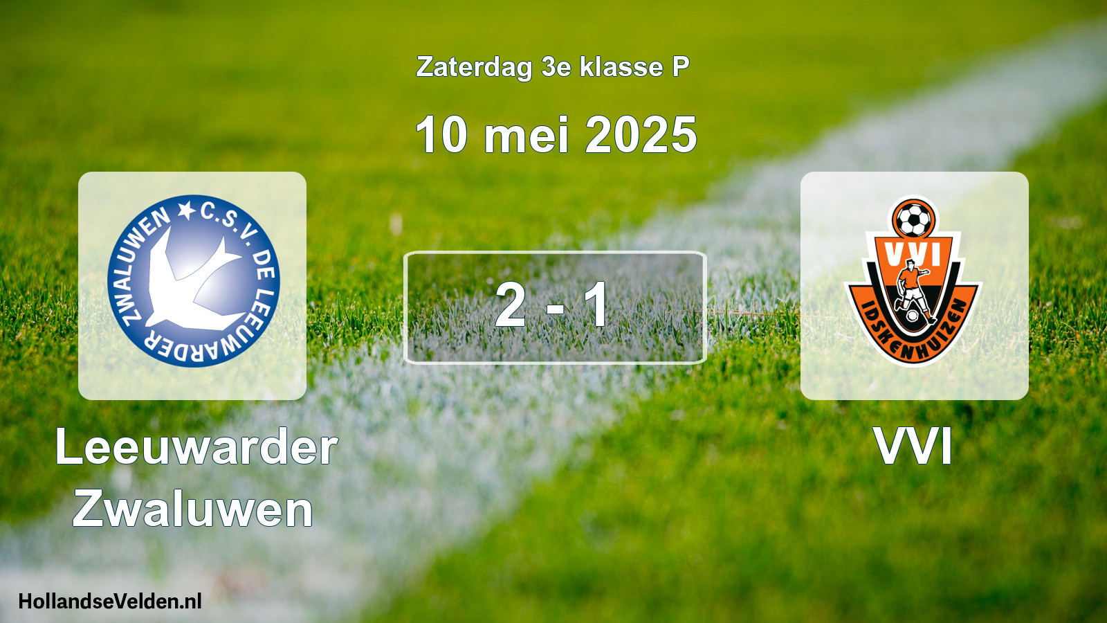 Total number of matches played: Leeuwarder Zwaluwen - VVI 2 - 1 (10 May 2025)