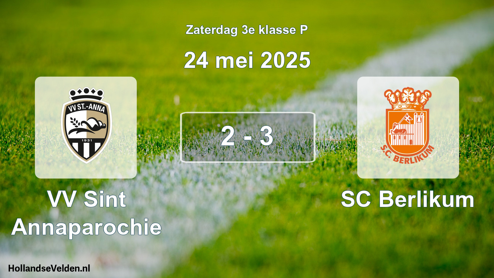 Total number of matches played: VV Sint Annaparochie - SC Berlikum 2 - 3 (24 May 2025)