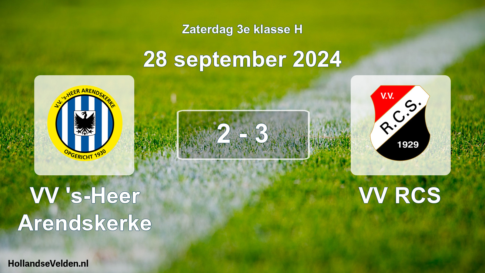Total number of matches played: VV 's-Heer Arendskerke - VV RCS 2 - 3 (28 September 2024)