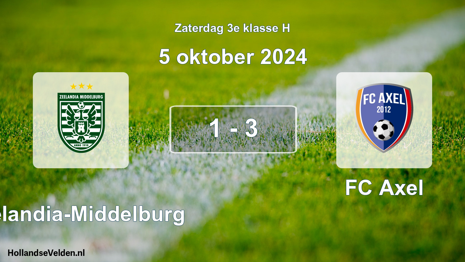 Total number of matches played: Zeelandia-Middelburg - FC Axel 1 - 3 (5 October 2024)