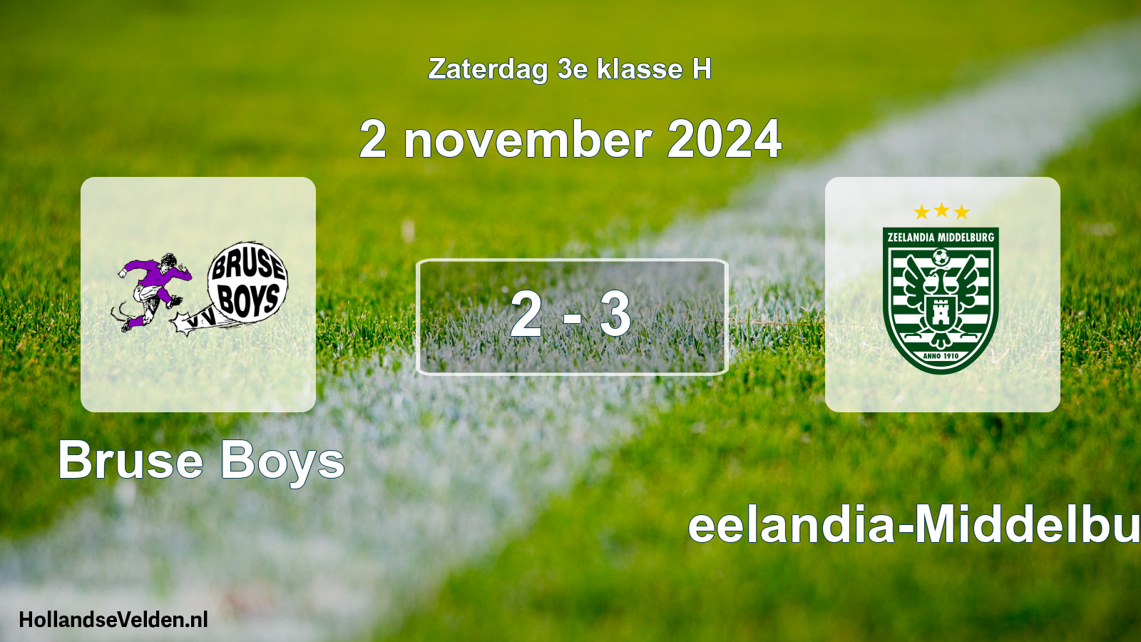 Total number of matches played: Bruse Boys - Zeelandia-Middelburg 2 - 3 (2 November 2024)