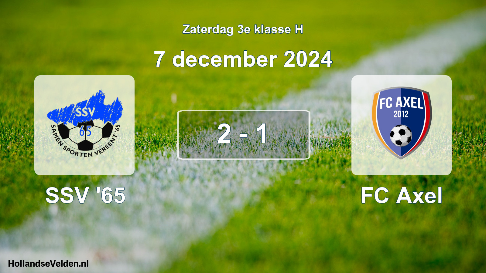 Total number of matches played: SSV '65 - FC Axel 2 - 1 (7 December 2024)