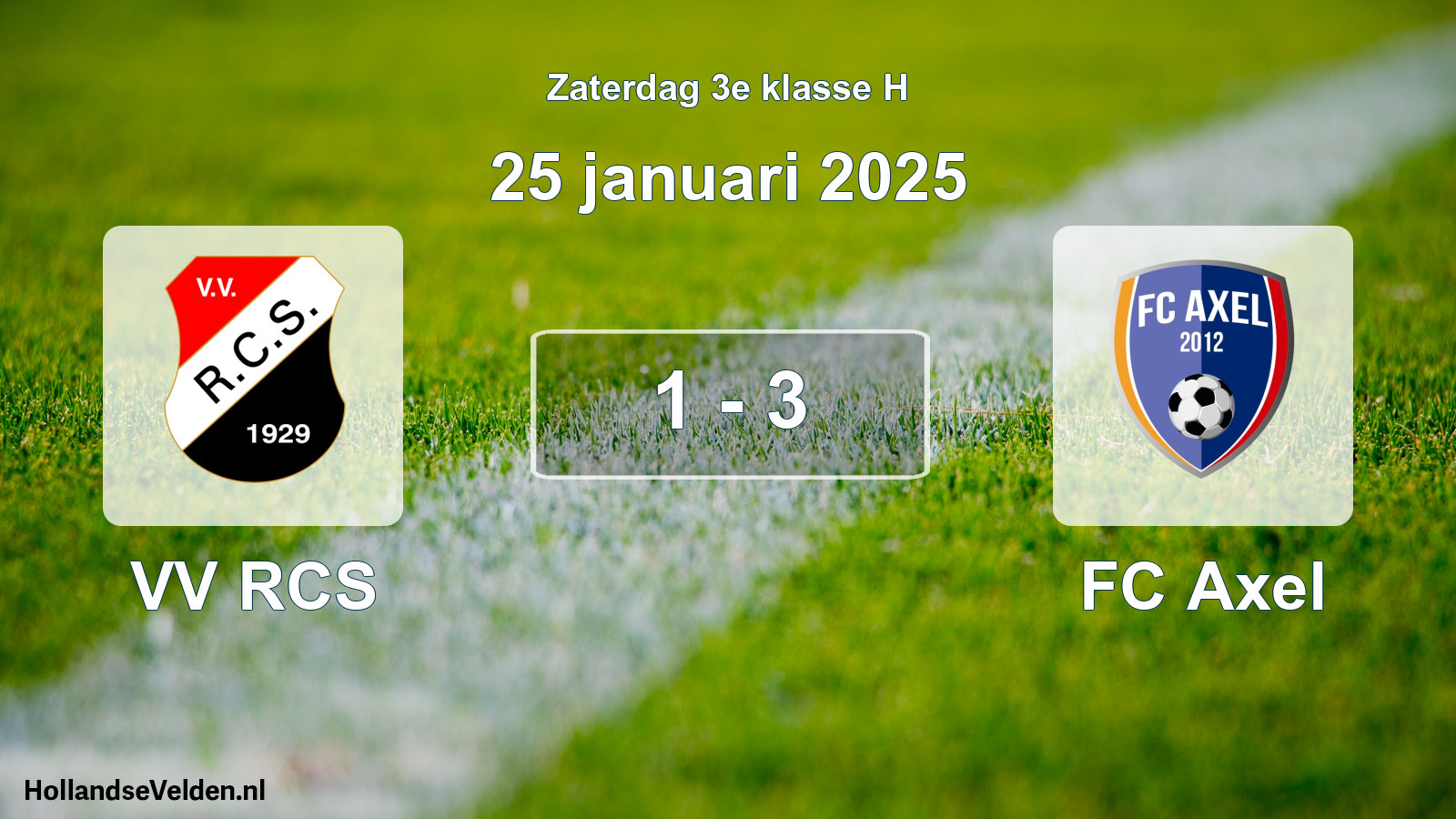 Total number of matches played: VV RCS - FC Axel 1 - 3 (25 January 2025)
