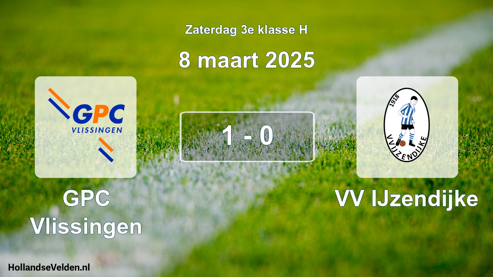Total number of matches played: GPC Vlissingen - VV IJzendijke 1 - 0 (8 March 2025)