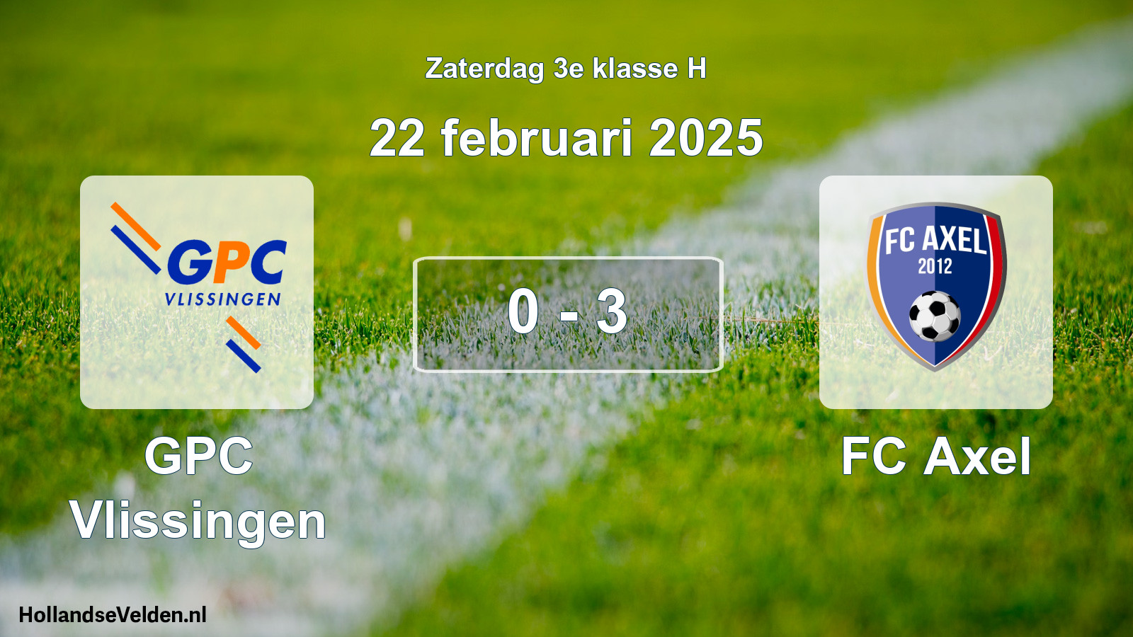 Total number of matches played: GPC Vlissingen - FC Axel 0 - 3 (22 February 2025)