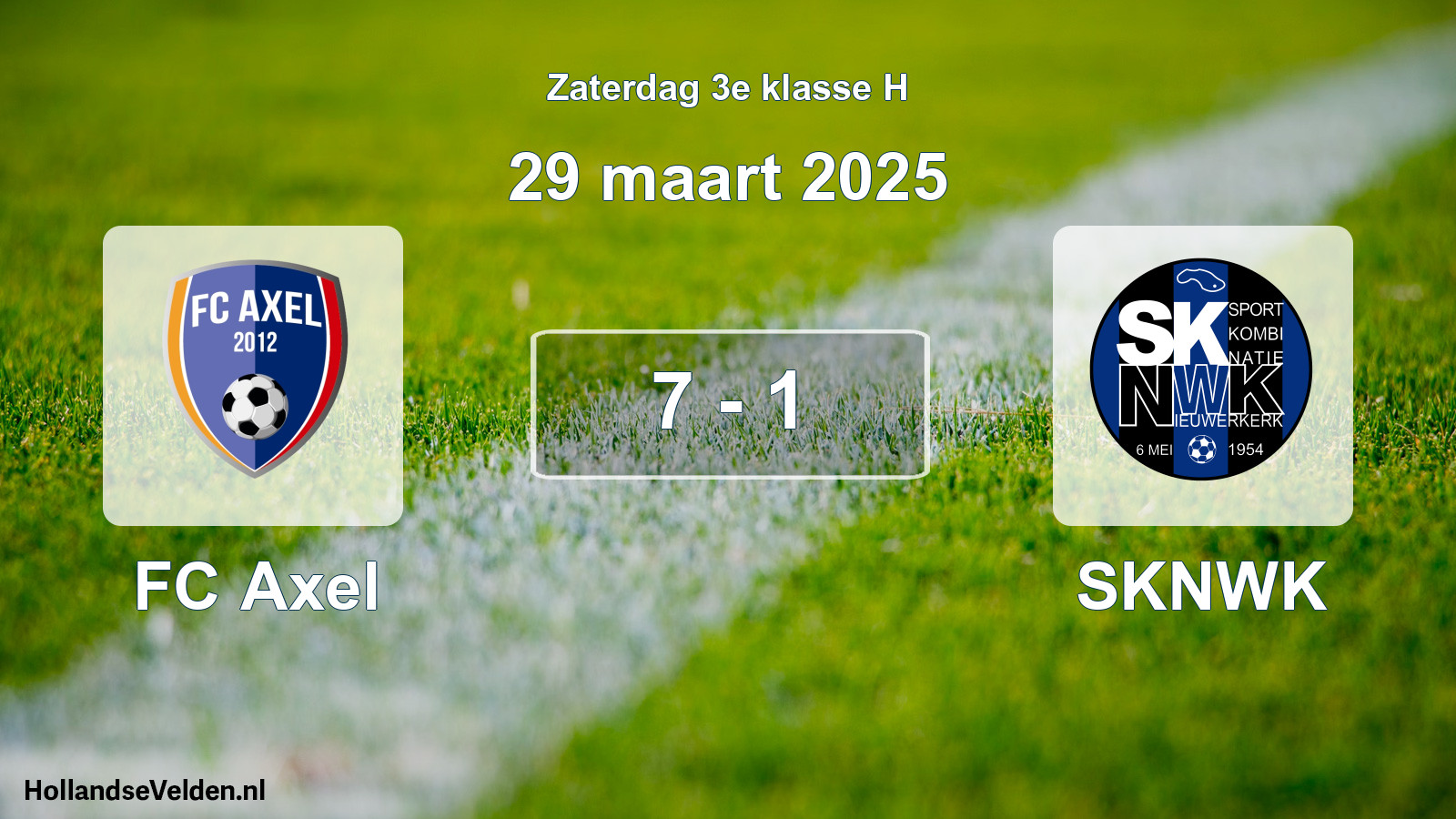 Total number of matches played: FC Axel - SKNWK 7 - 1 (29 March 2025)