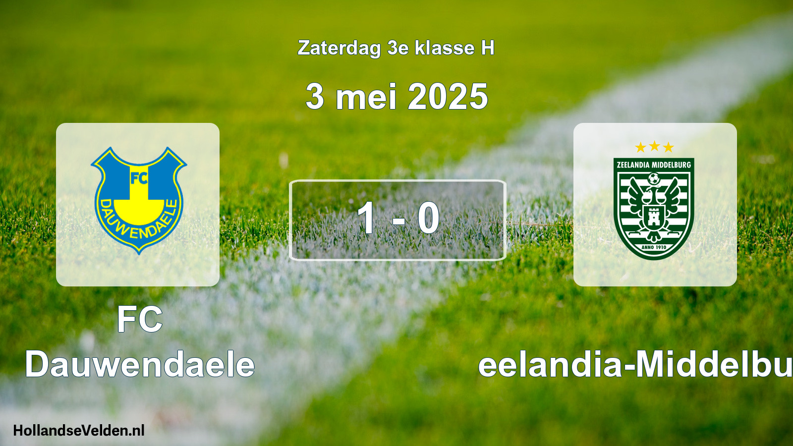 Total number of matches played: FC Dauwendaele - Zeelandia-Middelburg 1 - 0 (3 May 2025)