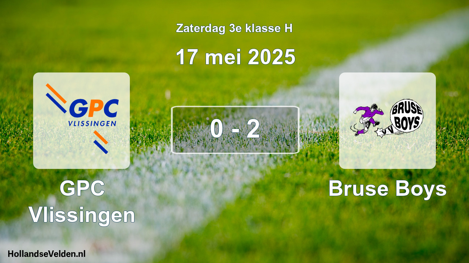 Total number of matches played: GPC Vlissingen - Bruse Boys 0 - 2 (17 May 2025)