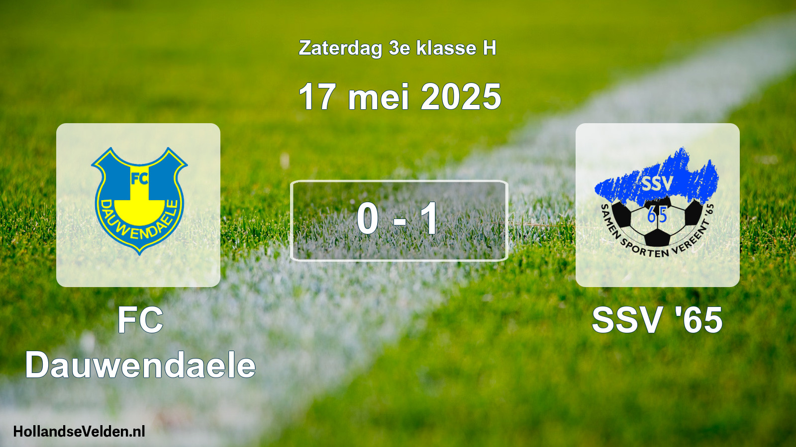 Total number of matches played: FC Dauwendaele - SSV '65 0 - 1 (17 May 2025)