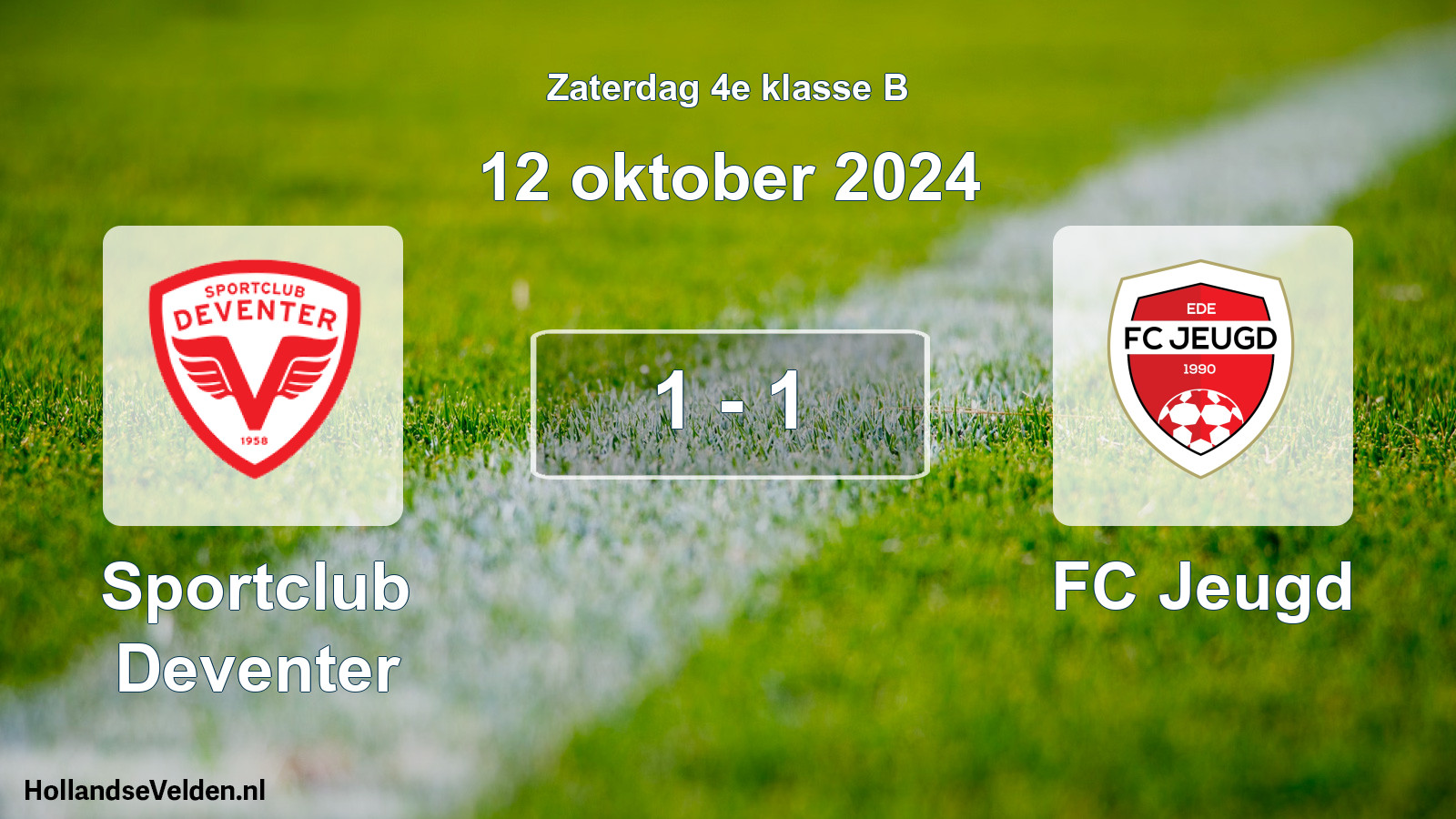 Total number of matches played: Sportclub Deventer - FC Jeugd 1 - 1 (12 October 2024)