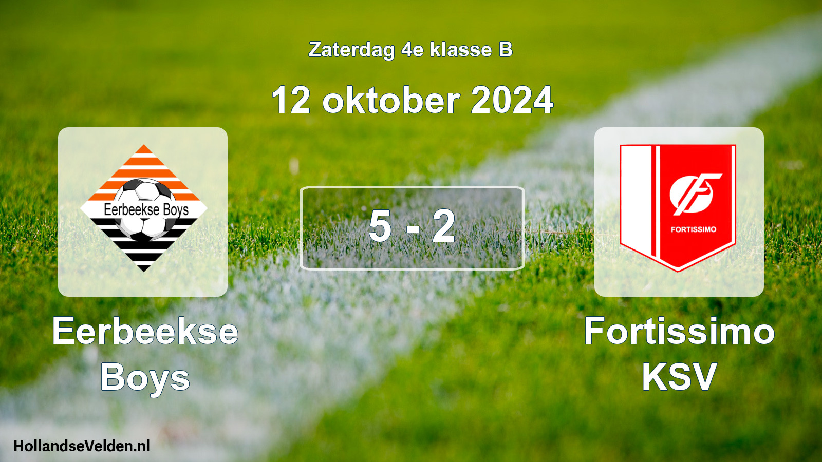 Total number of matches played: Eerbeekse Boys - Fortissimo KSV 5 - 2 (12 October 2024)
