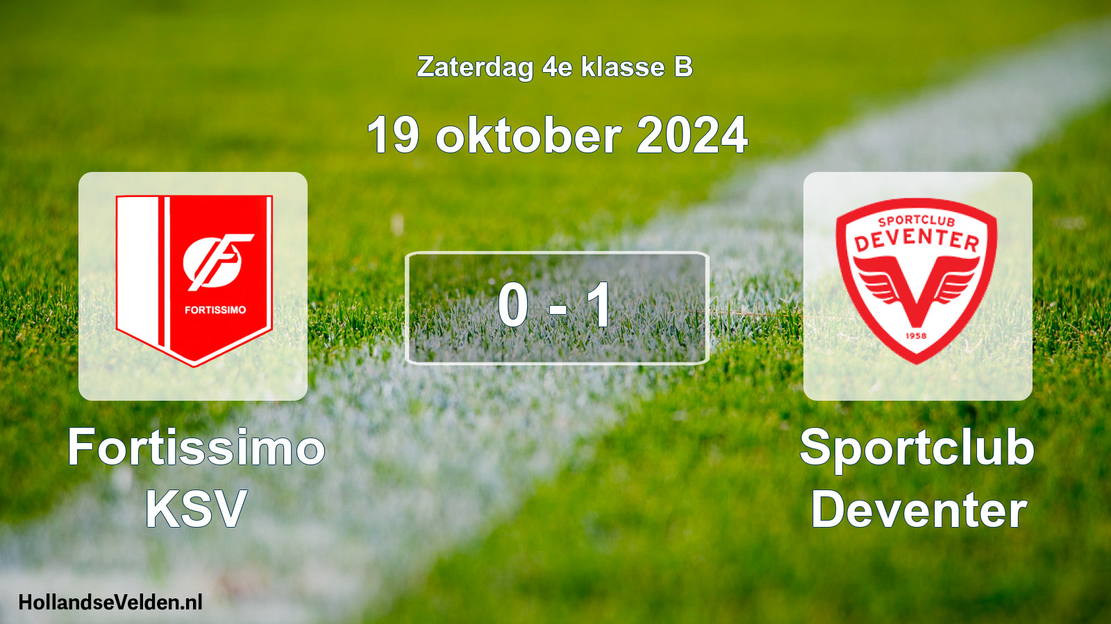 Total number of matches played: Fortissimo KSV - Sportclub Deventer 0 - 1 (19 October 2024)