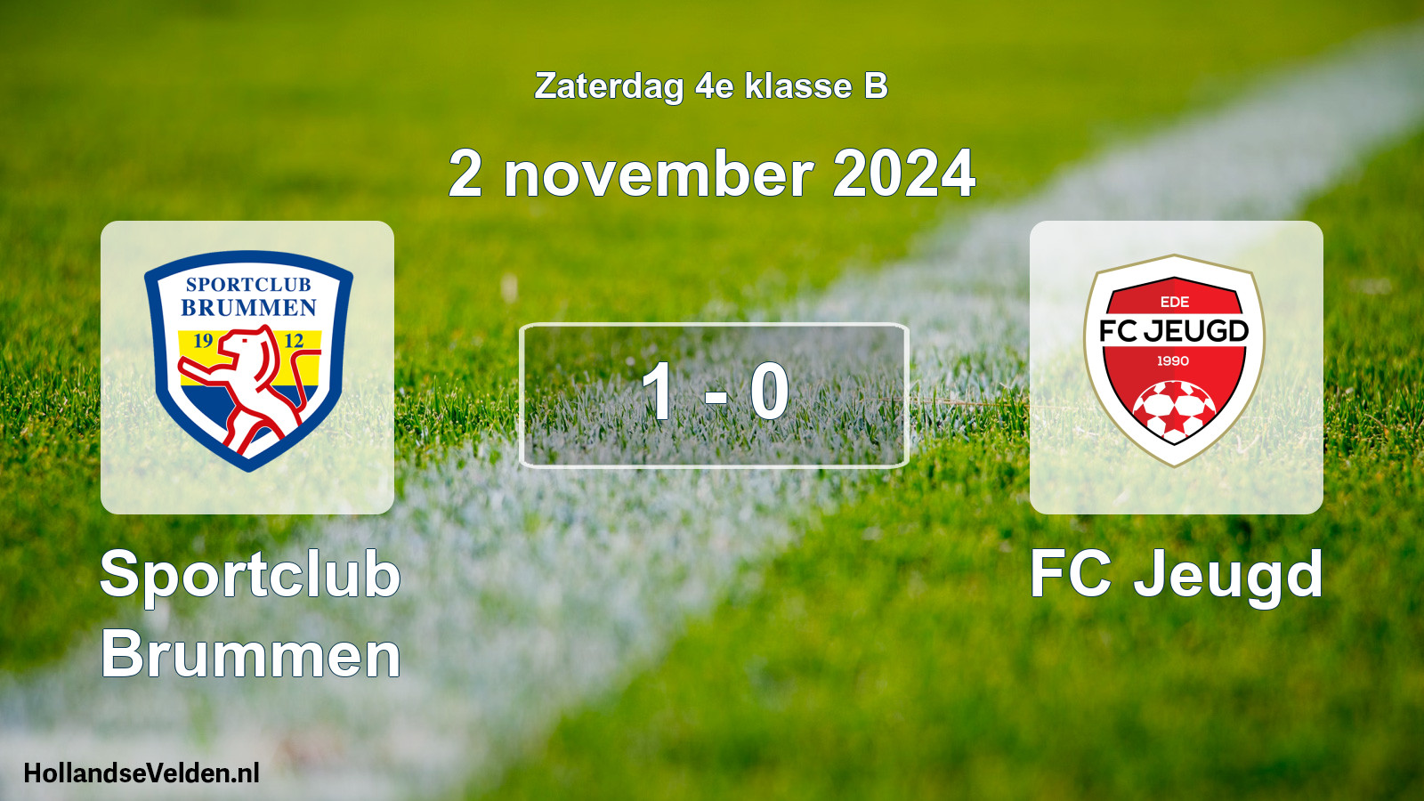 Total number of matches played: Sportclub Brummen - FC Jeugd 1 - 0 (2 November 2024)