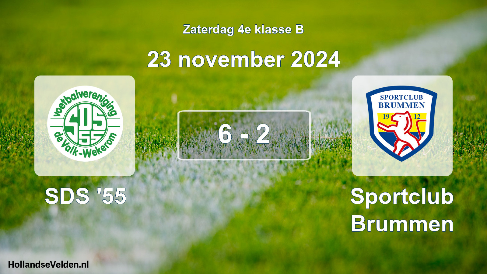 Total number of matches played: SDS '55 - Sportclub Brummen 6 - 2 (23 November 2024)