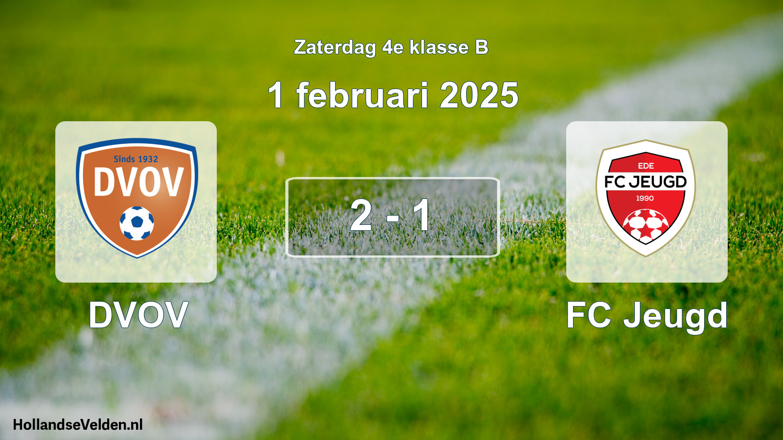 Total number of matches played: DVOV - FC Jeugd 2 - 1 (1 February 2025)