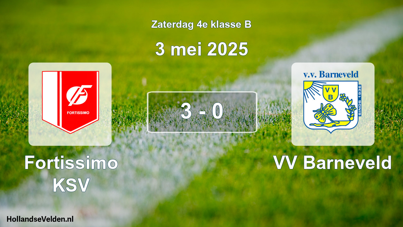 Total number of matches played: Fortissimo KSV - VV Barneveld 3 - 0 (3 May 2025)